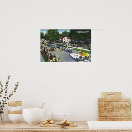 Startlinie beim Grand Prix Auto Race Poster (Küche)