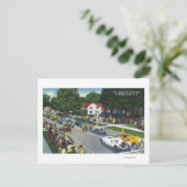 Startlinie beim Grand Prix Auto Race Postkarte (Stehend Vorderseite)