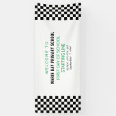 Startlinie des ersten Tages Willkommen zurück zur Banner (Vertikal)