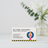 Startlogos für das Rocket-Schiff Visitenkarte (Stehend Vorderseite)