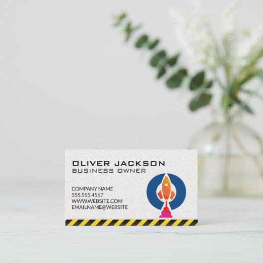 Startlogos für das Rocket-Schiff Visitenkarte (Stehend Vorderseite)