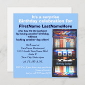 Startmaschine Geburtstagsparty Einladung (Vorne/Hinten)