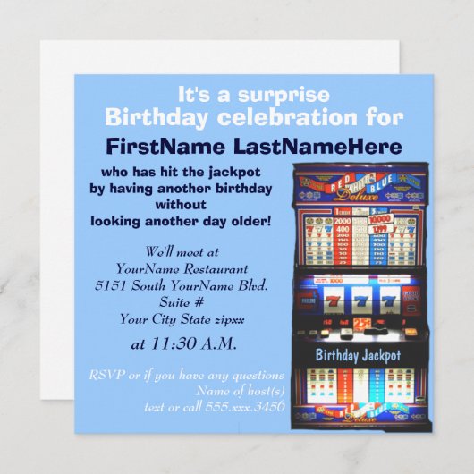 Startmaschine Geburtstagsparty Einladung (Vorne/Hinten)