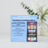 Startmaschine Geburtstagsparty Einladung (Stehend Vorderseite)