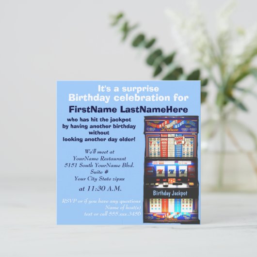 Startmaschine Geburtstagsparty Einladung (Stehend Vorderseite)