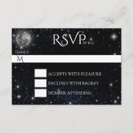 Startnacht mit Moon-RSVP-Karte RSVP Karte