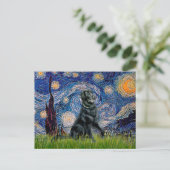 Startnähe - flach überzogener Retriever 2 Postkarte (Stehend Vorderseite)