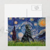 Startnähe - flach überzogener Retriever 2 Postkarte (Vorne/Hinten)