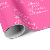 Startname Hot Pink Modernes Muster Geschenkpapier (Rolleneckpunkt)