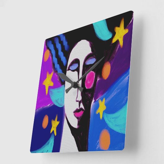 Startnight Abstrakt Art Square Uhr (Winkel)