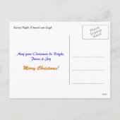 Startnight Christmas, Holiday Feiertagspostkarte (Rückseite)