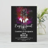 Startnight Dream Catcher Engagement Party Einladung (Stehend Vorderseite)