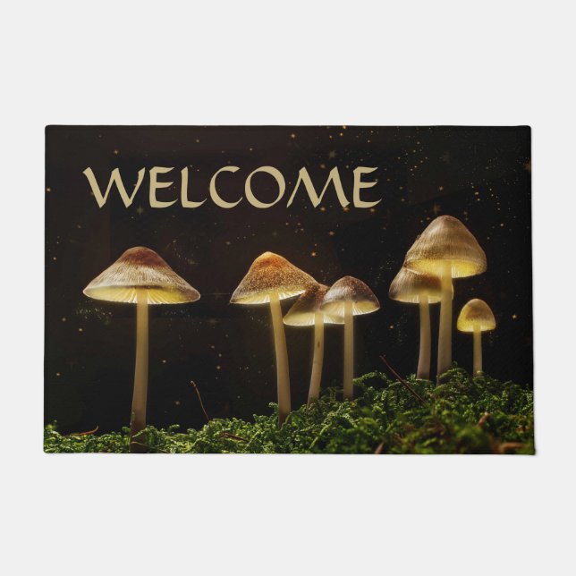 Startnight Gbright Mushrooms Willkommen Fußmatte (Vorderseite)