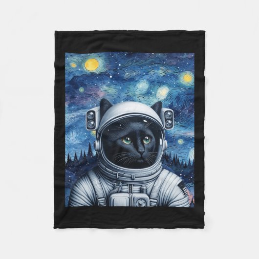 Startnight Kosmic Cat Astronaut Art Fleecedecke (Vorderseite)