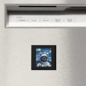 Startnight Kosmic Cat Astronaut Art Magnet (In Situ (Geschirrspüler))
