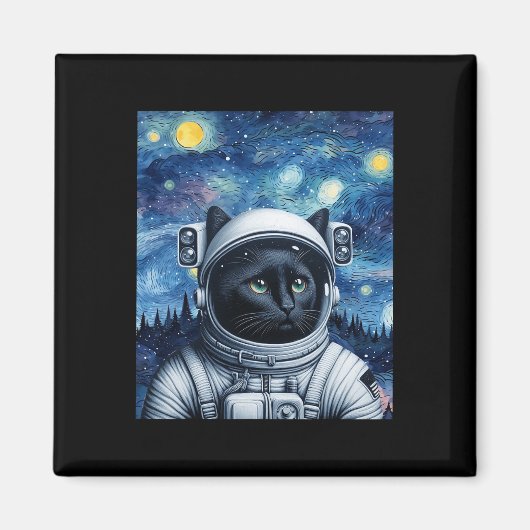 Startnight Kosmic Cat Astronaut Art Magnet (Vorne)