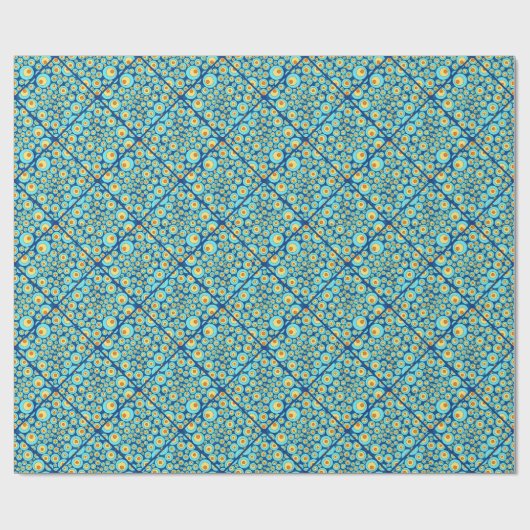 Startnight on Sea Doodle Diamond Tile Geschenkpapier (Flach)