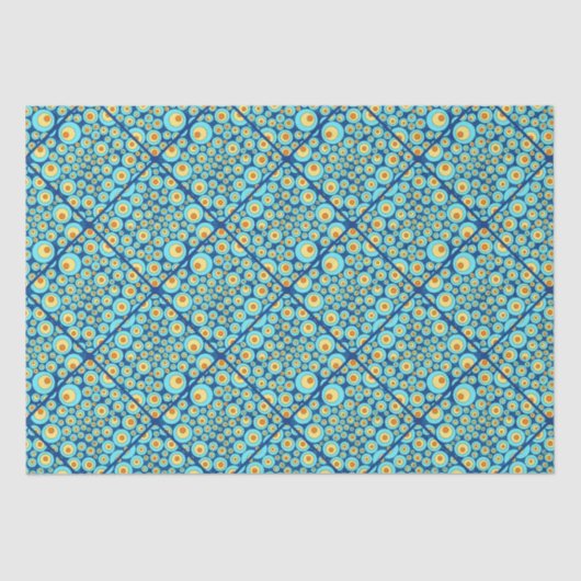 Startnight on Sea Doodle Diamond Tile Seidenpapier (Vorderseite)