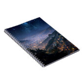 Startnight Over Glow City Notebook Notizblock (Rechte Seite)