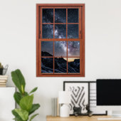 Startnight Skies Window Illusion - Fake Window Poster (Heimbüro)