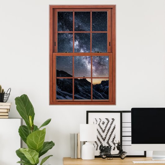 Startnight Skies Window Illusion - Fake Window Poster (Heimbüro)