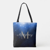 Startnight Sky, Gold Vine Blume Monogramm/Name Tasche (Rückseite)