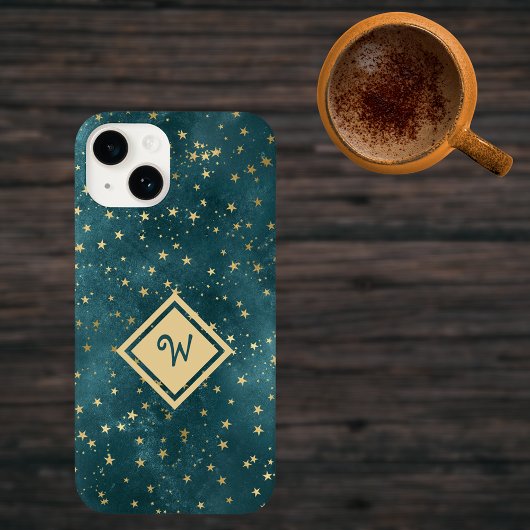 Startnight Space Design mit Gold Monogram Case-Mate iPhone Hülle