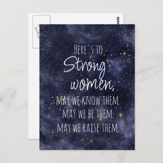 Startnight Strong Women Motivierend Postcard Postkarte (Vorne/Hinten)