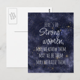 Startnight Strong Women Motivierend Postcard Postkarte