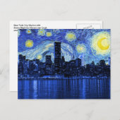 Startnight über New York City Postkarte (Vorne/Hinten)