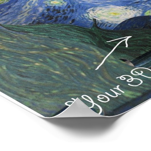 Startnight Van Gogh Papercraft Poster Print (Ecke)