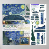 Startnight Van Gogh Papercraft Poster Print (Vorne)
