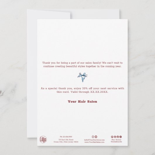 Startnight Winterscape Holiday Card (Rückseite)