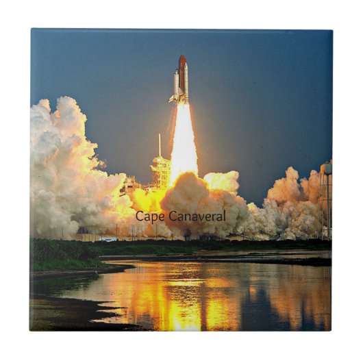 Startplatz Cape Canaveral Florida Fliese (Vorderseite)