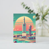 Startplatz für Atomfuturistic New Florida Postkarte (Stehend Vorderseite)