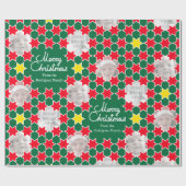 Startrampel Rot Weihnachtsgeburt Fotos wickeln Geschenkpapier (Flach)