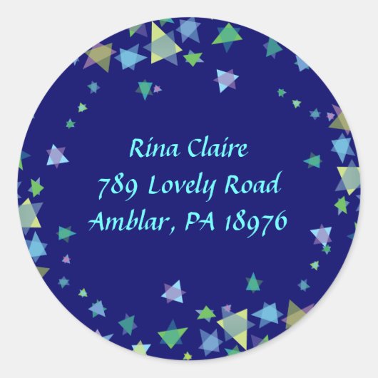 Starts von David Jewish REPLY RETURN Aufkleber (Vorderseite)