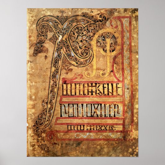 Startseite aus Lichfield Gospels, c.720 Poster (Vorne)