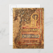 Startseite aus Lichfield Gospels, c.720 Postkarte (Vorne/Hinten)