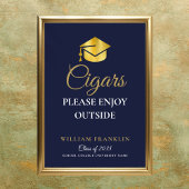 Startseite für Blue and Gold Graduation Party Ciga Poster