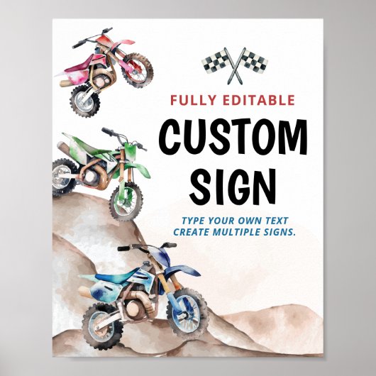 Startseite für Motorräder Poster (Vorne)