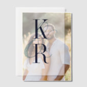 Startseite & Hellblauer Elegante Initials & Ampers Pergament Einladungen (Versatz (Ehepaar))