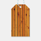 Startseite Klassisches braunes Holzschiff Geschenkanhänger (Rückseite)