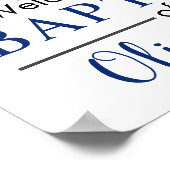 Startseite rustikale Taufe Poster (Ecke)