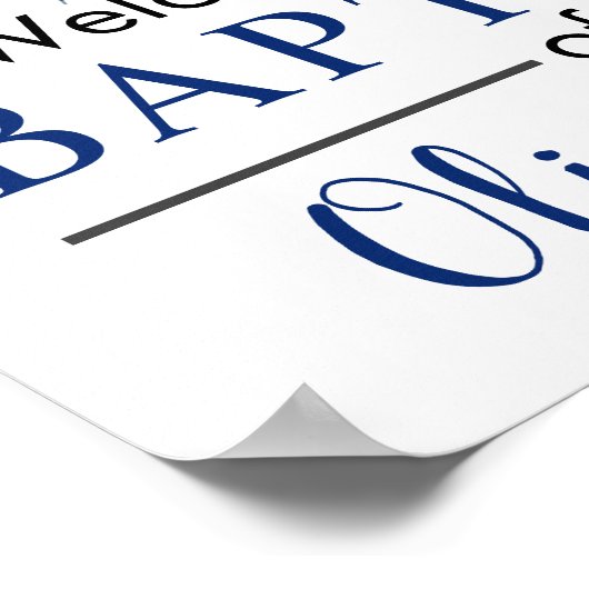 Startseite rustikale Taufe Poster (Ecke)