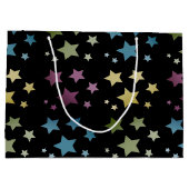Startseite Schwarze Tasche Style Große Geschenktüte (Rückseite)