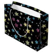 Startseite Schwarze Tasche Style Große Geschenktüte (Rückseite Schrägansicht)