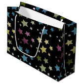 Startseite Schwarze Tasche Style Große Geschenktüte (Vorderseite Schrägansicht)