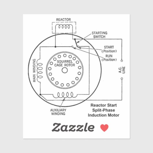 Startstartmotor mit geteilter Phase Aufkleber (Blatt)