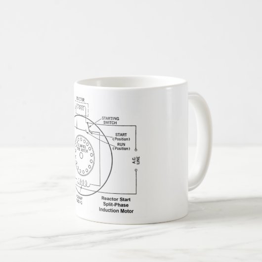 Startstartmotor mit geteilter Phase Kaffeetasse (VorderseiteRechts)